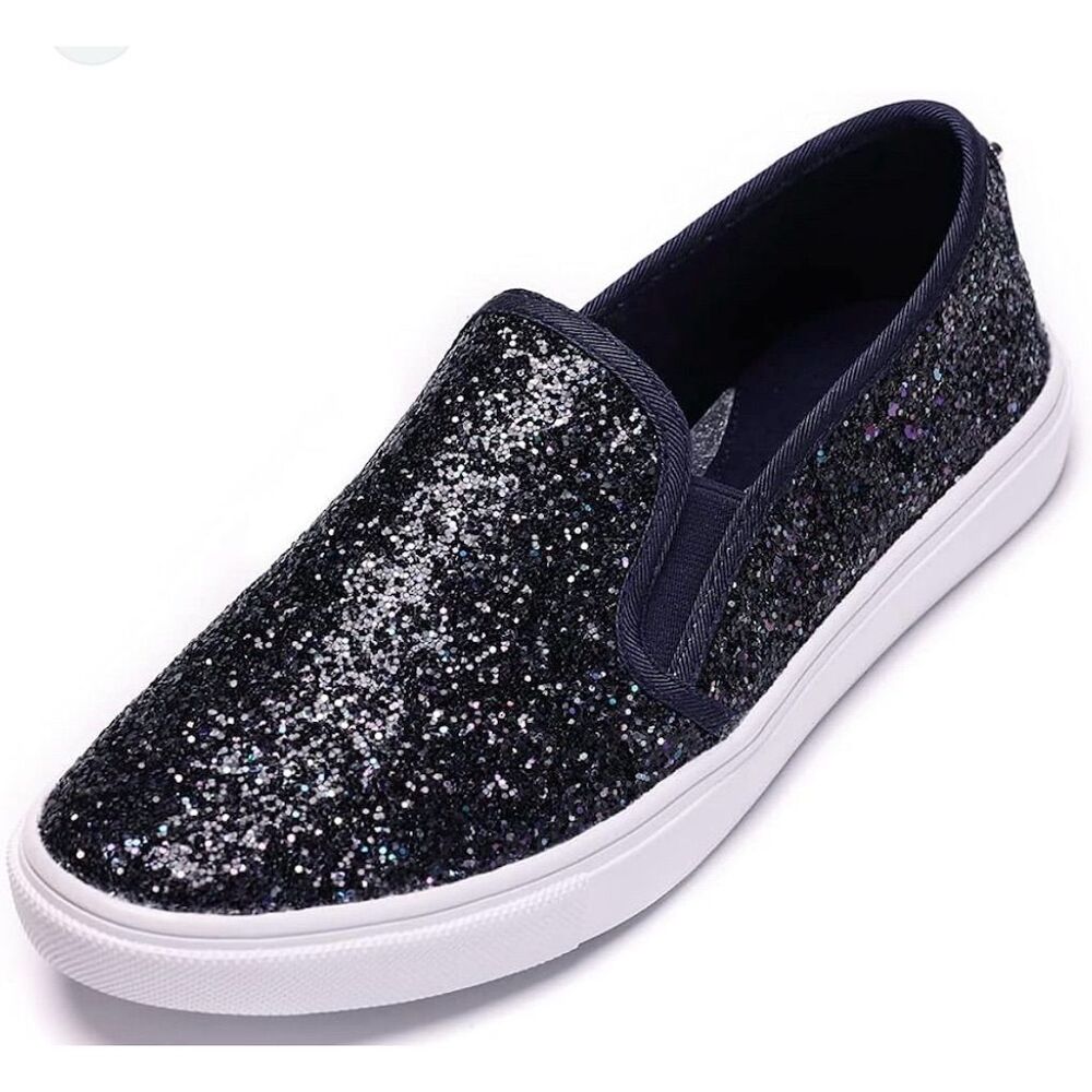 Feversole Women's‎ Slip-On Glitter Sneakers Multicolor Size 8.5 Casual Flats